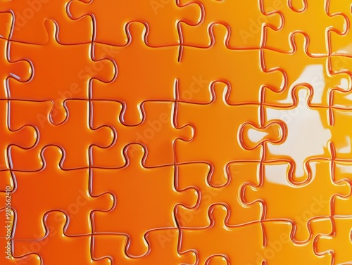 Close-up of a puzzle piece