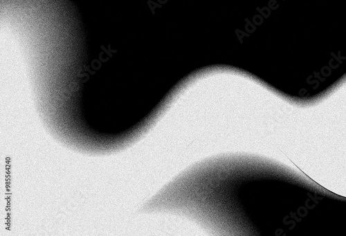 Abstract black and white gray grainy texture gradient background