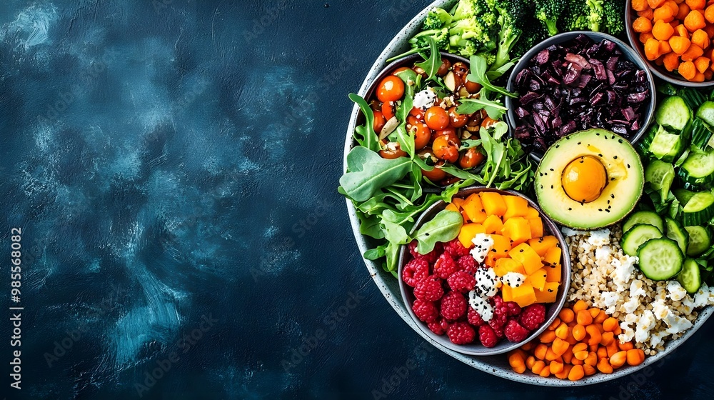 Colorful salad bowl with fresh vegetables. Colorful salad bowl with fresh vegetables.