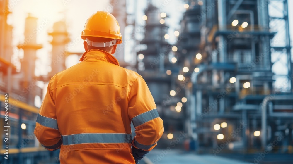 Engineer Conducting Safety Checks in Industrial Setting Engineer Conducting Safety Checks in Industrial Setting