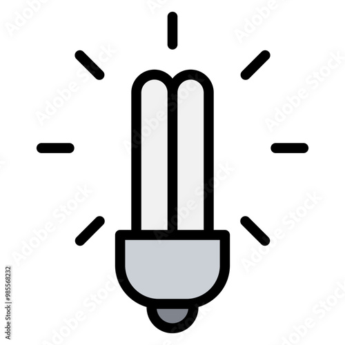 fluorescent lamp icon