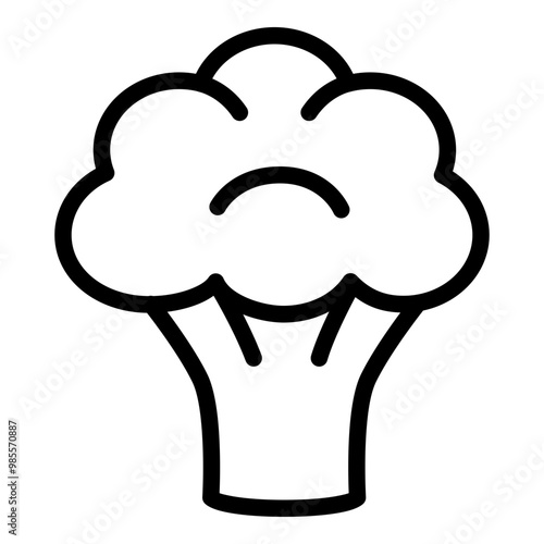 Broccoli icon. Vector line icon