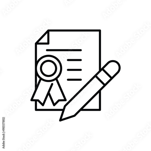 legal thin outline icon vector design good for web or mobile app