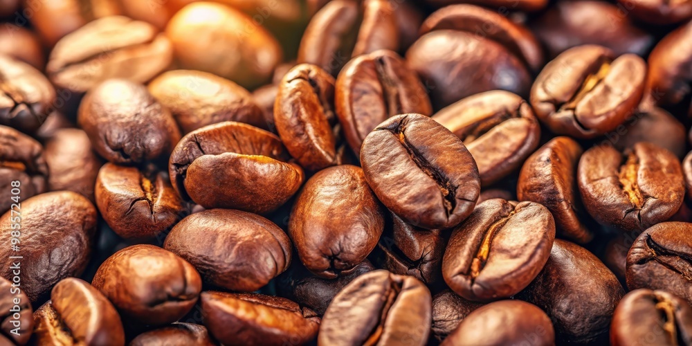 Closeup of coffee beans in natural lighting Closeup of coffee beans in natural lighting