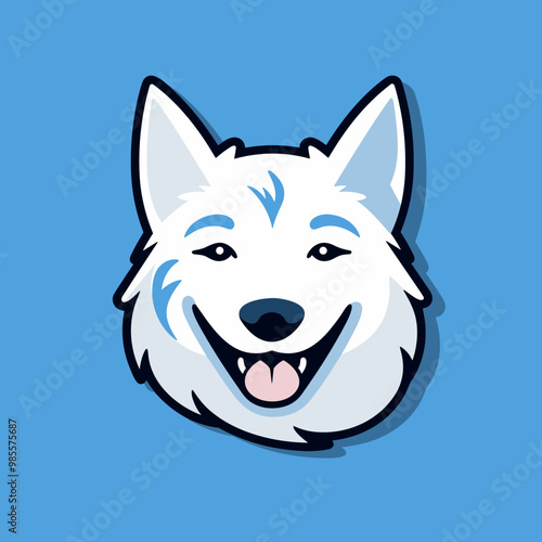 Wolf hand-drawn kids comic illustration. Cute vector doodle style cartoon illustration