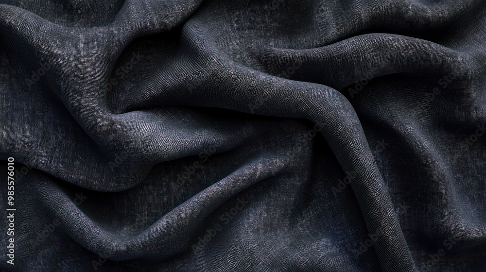 Black fabric texture. generative Ai Black fabric texture. generative Ai