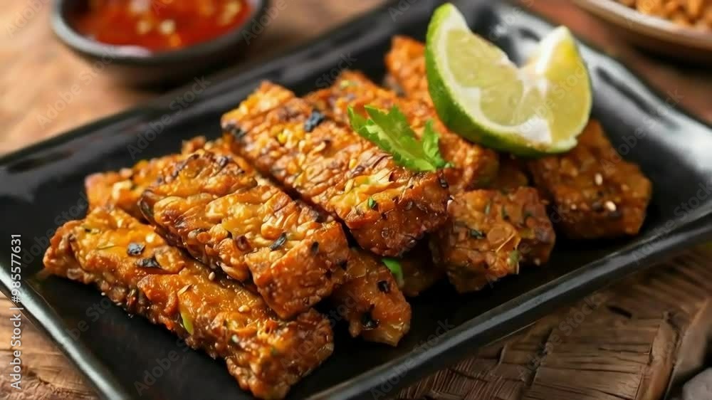 Crispy Fried Tempeh with Lime and Chili Sauce: A Delicious and Easy Vegan Recipe Crispy Fried Tempeh with Lime and Chili Sauce: A Delicious and Easy Vegan Recipe