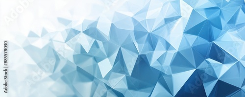 Abstract blue and white geometric shapes creating a dynamic and modern background design