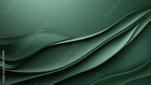 Elegant dark green background with smooth highlights, perfect for creating a sophisticated and mysterious atmosphere.