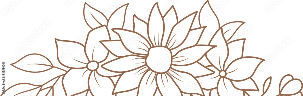 Floral Border Line Art Floral Border Line Art
