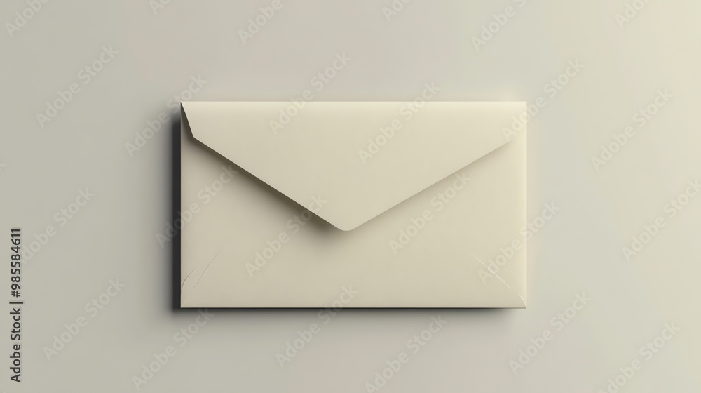 A Simple White Envelope on a Light Grey Background A Simple White Envelope on a Light Grey Background