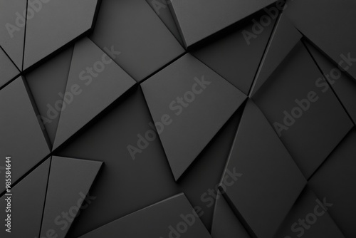 Black Wall with Squares