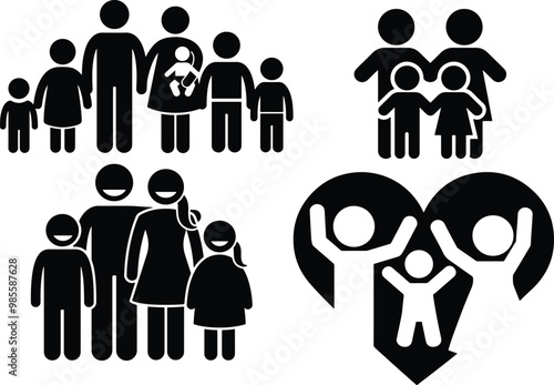 Family icon vector art