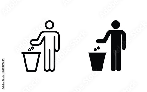 Keep clean icon. Do not litter sign vector 