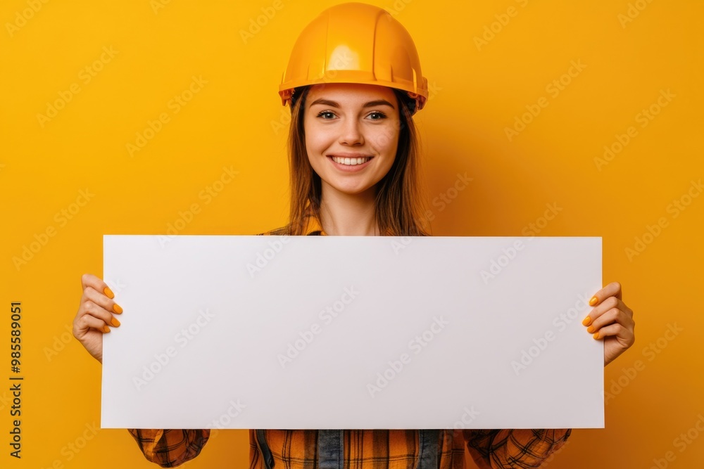 Worker with Sign Worker with Sign