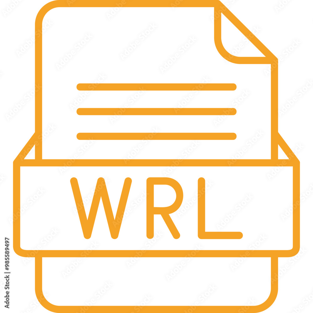 WRL File Format Vector Icon Design WRL File Format Vector Icon Design