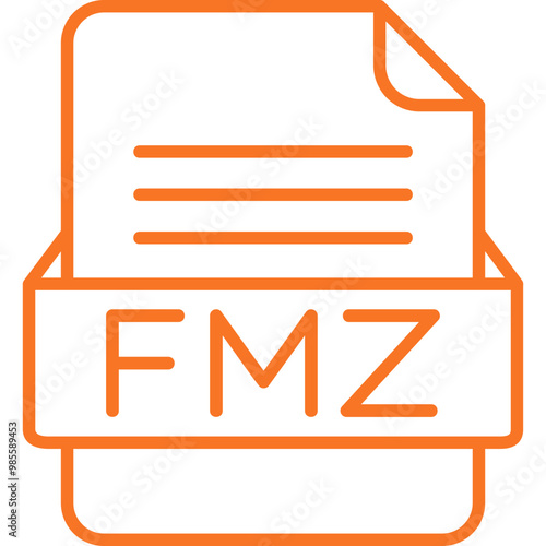 FMZ File Format Vector Icon Design