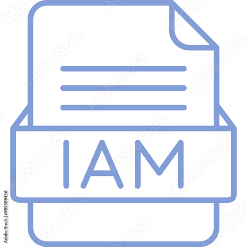 IAM File Format Vector Icon Design