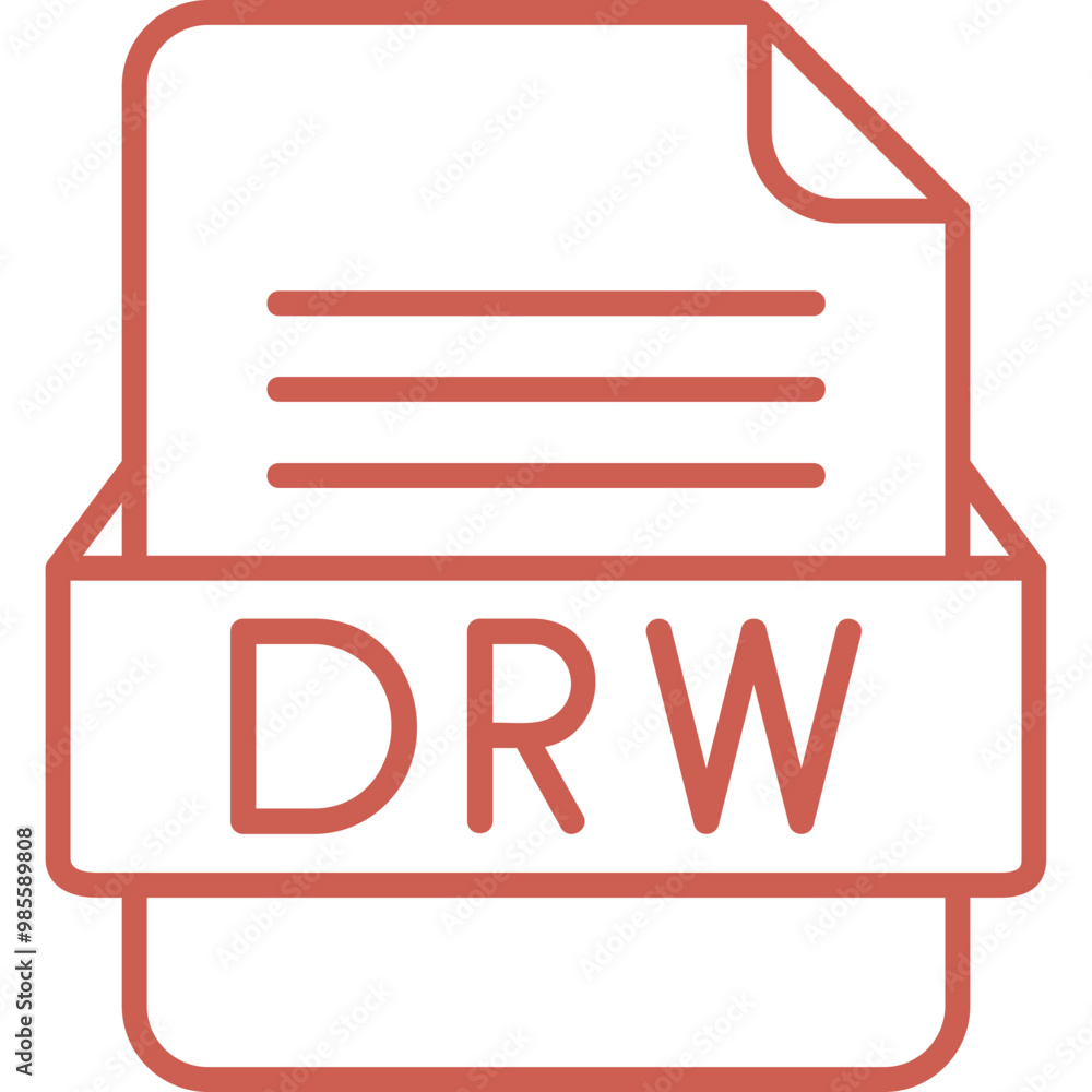 DRW File Format Vector Icon Design DRW File Format Vector Icon Design