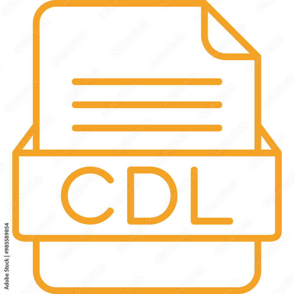 CDL File Format Vector Icon Design CDL File Format Vector Icon Design
