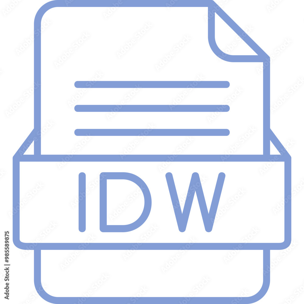 IDW File Format Vector Icon Design IDW File Format Vector Icon Design