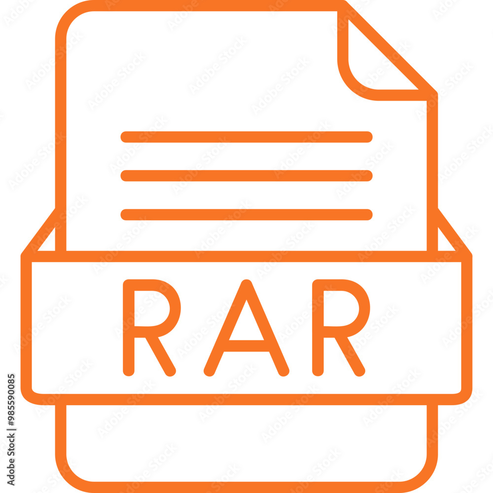 RAR File Format Vector Icon Design RAR File Format Vector Icon Design