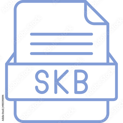 SKB File Format Vector Icon Design