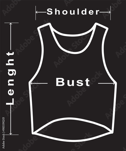 Clothes dimensions icon. vector illustration