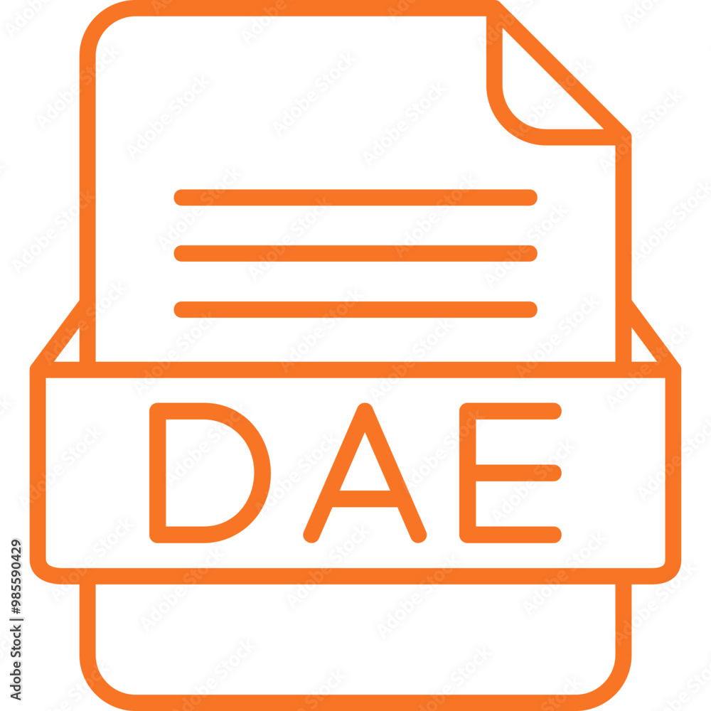 DAE File Format Vector Icon Design DAE File Format Vector Icon Design