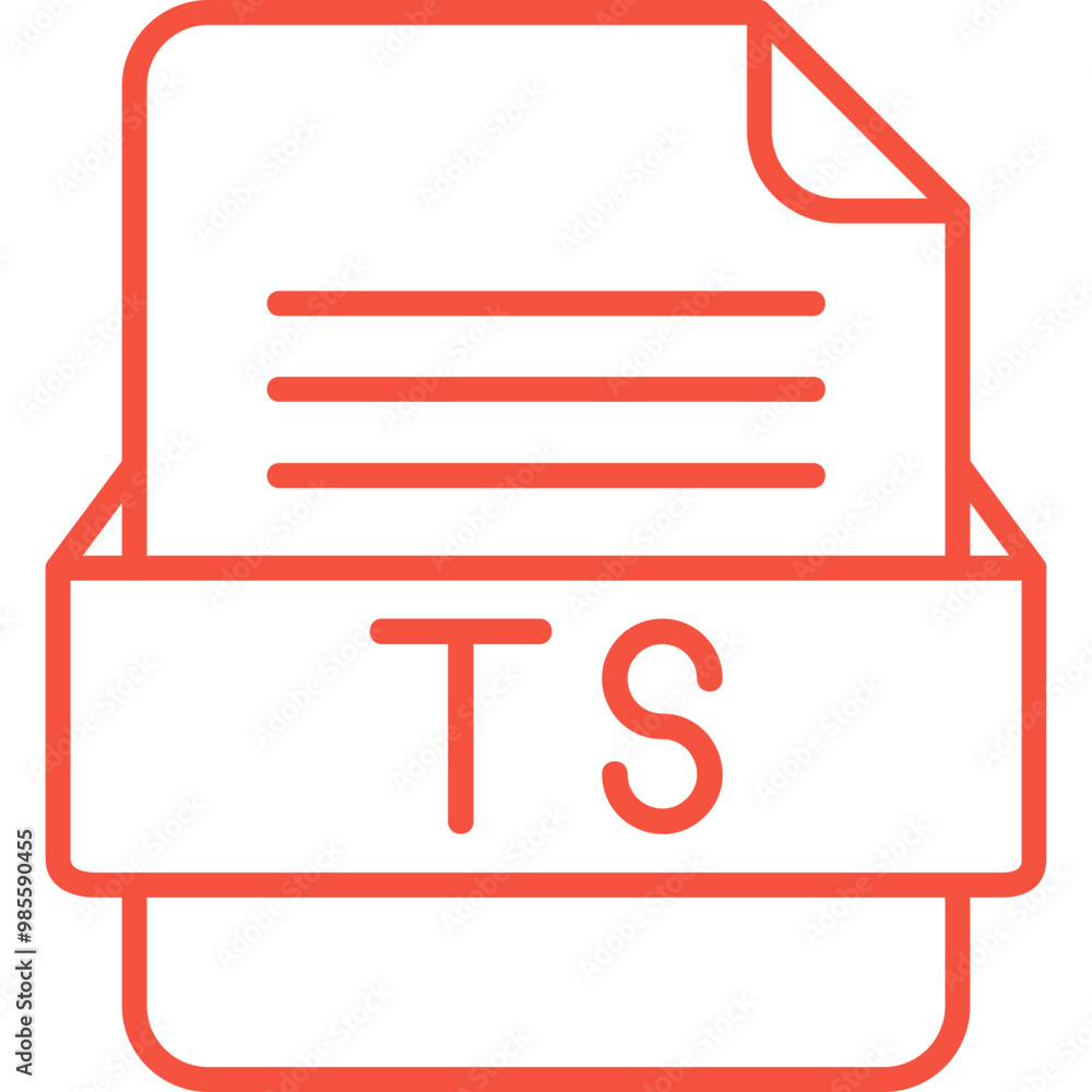 TS File Format Vector Icon Design TS File Format Vector Icon Design