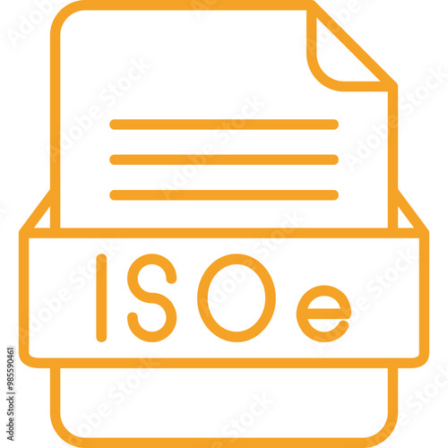ISOe File Format Vector Icon Design