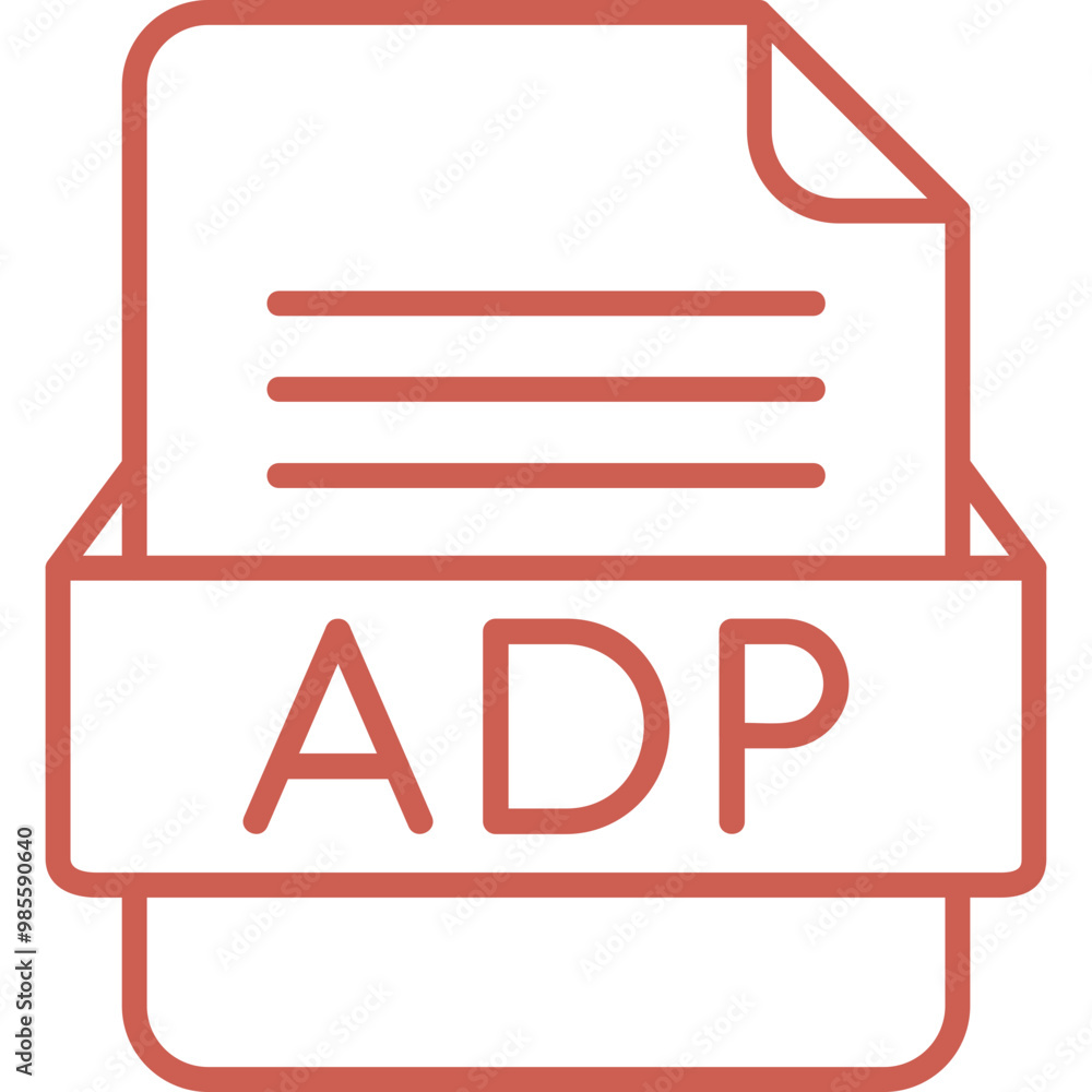 ADP File Format Vector Icon Design ADP File Format Vector Icon Design