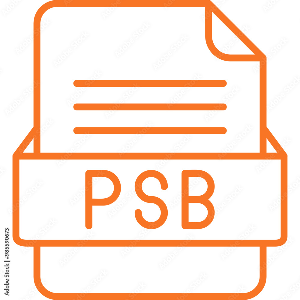 PSB File Format Vector Icon Design PSB File Format Vector Icon Design