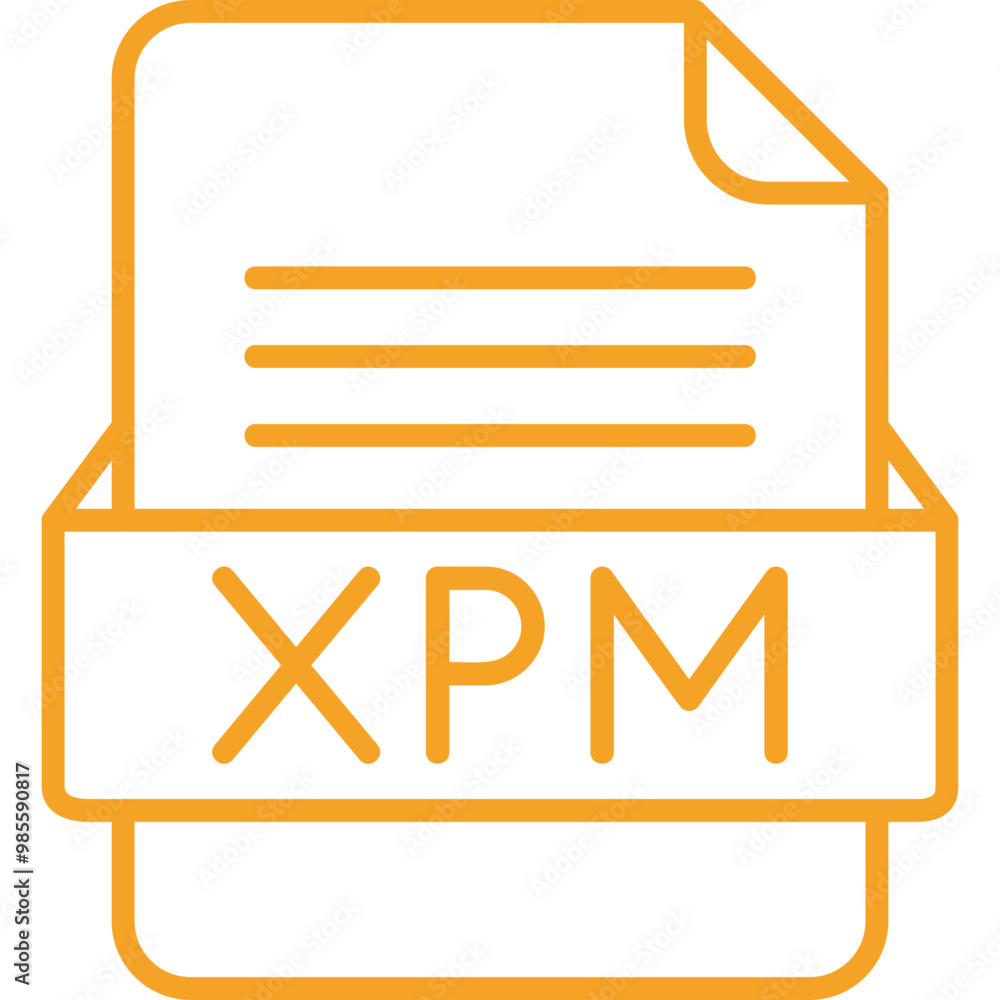 XPM File Format Vector Icon Design XPM File Format Vector Icon Design