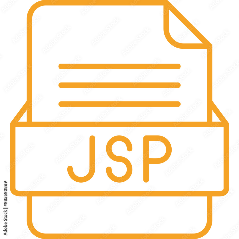 JSP File Format Vector Icon Design JSP File Format Vector Icon Design