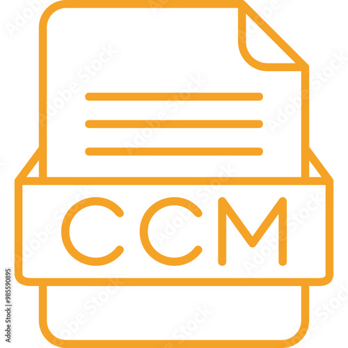 CCM File Format Vector Icon Design