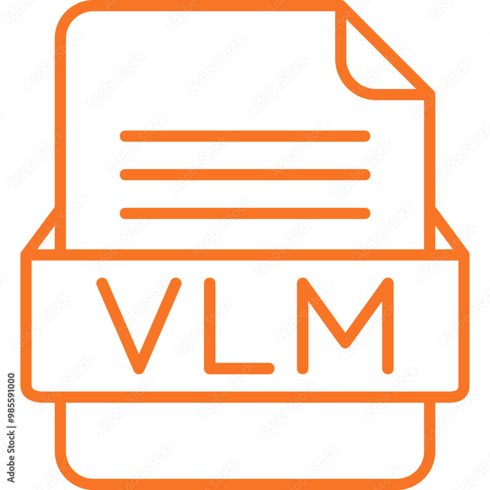 VLM File Format Vector Icon Design VLM File Format Vector Icon Design