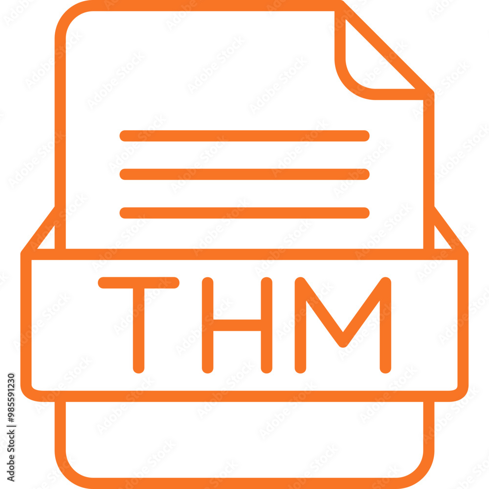 THM File Format Vector Icon Design THM File Format Vector Icon Design