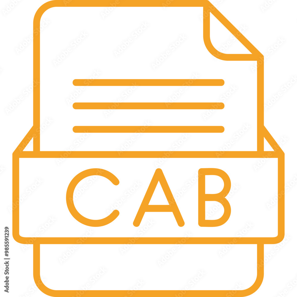 CAB File Format Vector Icon Design CAB File Format Vector Icon Design