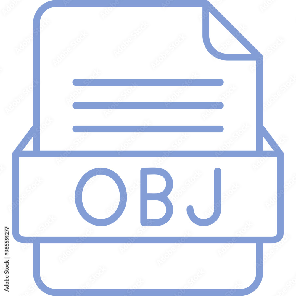 OBJ File Format Vector Icon Design OBJ File Format Vector Icon Design
