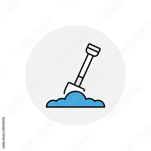 Shovel icon vector stock illustration