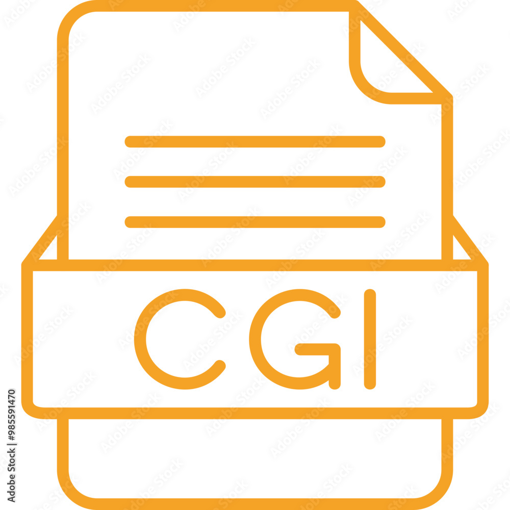 CGI File Format Vector Icon Design CGI File Format Vector Icon Design