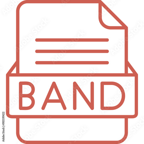 BAND File Format Vector Icon Design