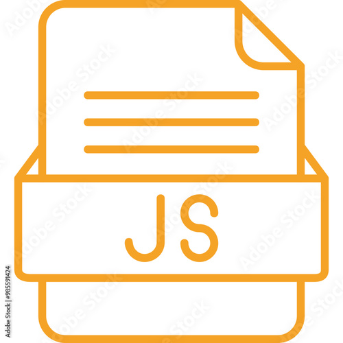 JS File Format Vector Icon Design