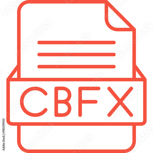 CBFX File Format Vector Icon Design