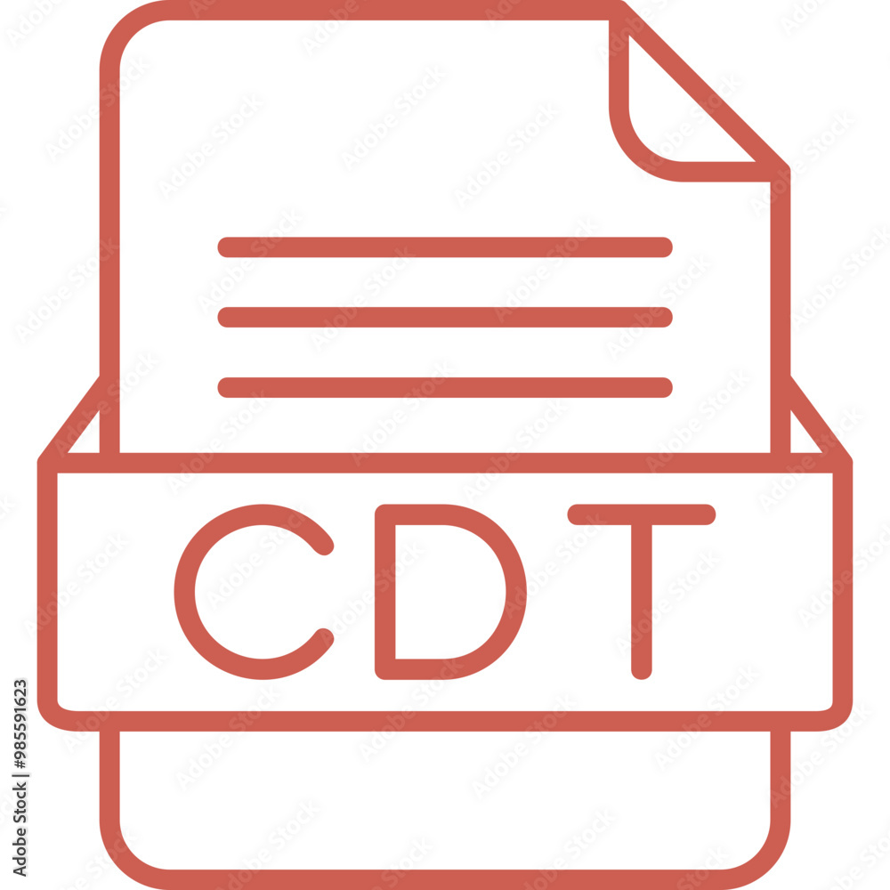 CDT File Format Vector Icon Design CDT File Format Vector Icon Design