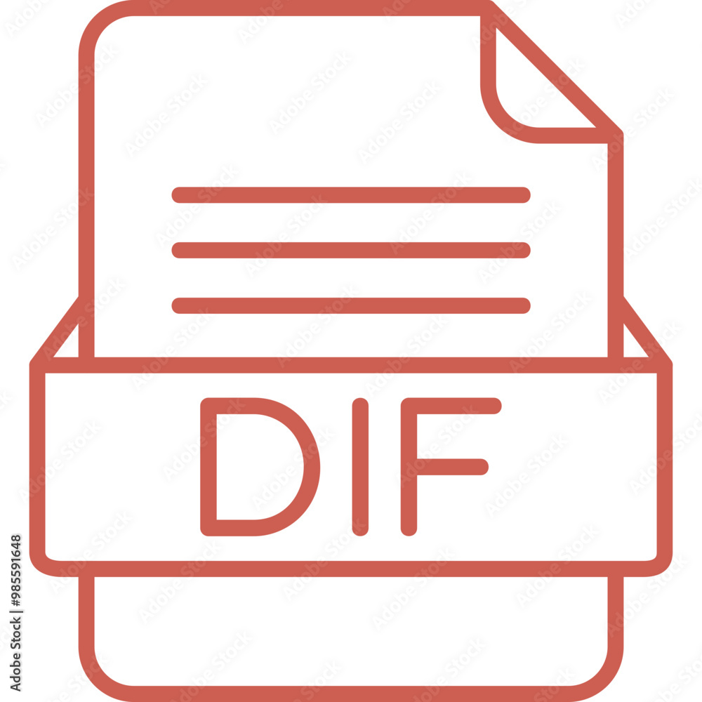 DIF File Format Vector Icon Design DIF File Format Vector Icon Design