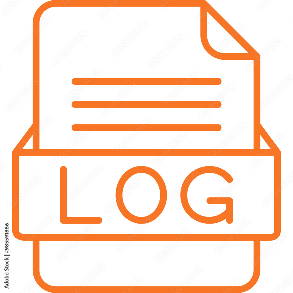 LOG File Format Vector Icon Design LOG File Format Vector Icon Design