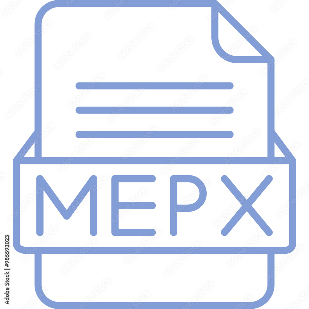 MEPX File Format Vector Icon Design MEPX File Format Vector Icon Design