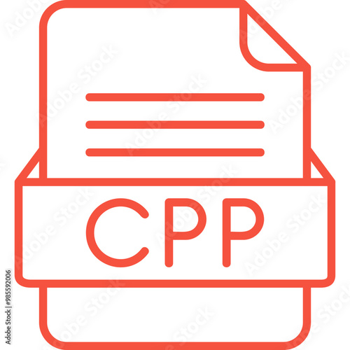 CPP File Format Vector Icon Design photo